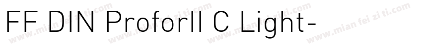 FF DIN ProforII C Light字体转换